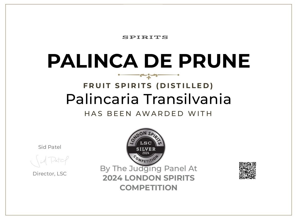London Spirits Competition 2024 - Palincăria Transilvania câștigă trei medalii
