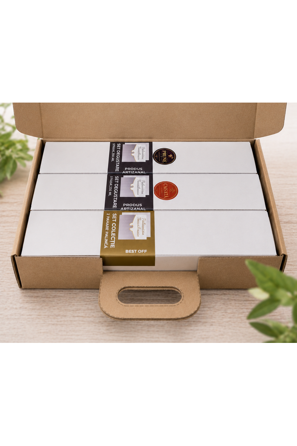 Set cadou personalizabil în valiză, cu 3 cutii individuale la alegere
